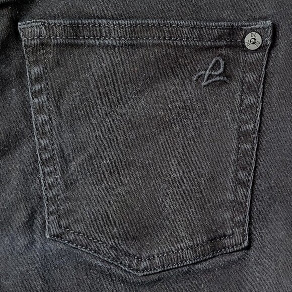 DL1961 Mara Jeans Size 24 25X27 Black Straight Ankle Frayed Hem Low Rise USA - Picture 5 of 16
